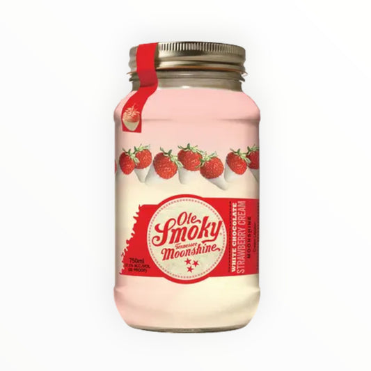 OLE SMOKY MOONSHINE WHITE CHOCOLATE STRAWBERRY CREAM MOONSHINE 750ml