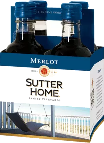 SUTTER HOME MERLOT 4PK/187ML