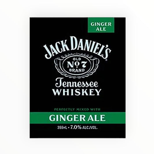 JACK DANIELS GINGER ALE & WHISKEY RTD 6/4PK 12OZ