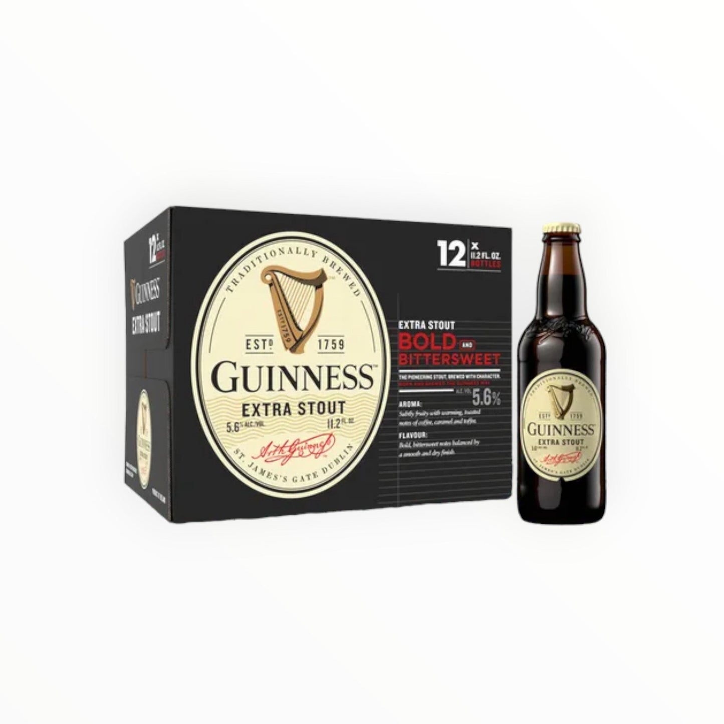 GUINESS EXTRA STOUT BOTTLE 24PK/11.2OZ