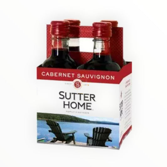 SUTTER HOME CABERNET 4PK/187ML